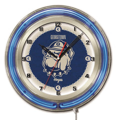 Georgetown Hoyas Officially Licensed Logo Neon Clock Wall Decor