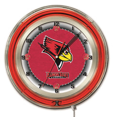 Illinois State University Redbirds Officially Licensed Logo Neon Clock Wall Decor
