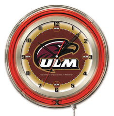 ULM Warhawks Officially Licensed Logo Neon Clock Wall Decor