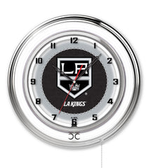 LA Kings Officially Licensed Logo Neon Clock Wall Decor