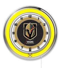 Las Vegas Golden Knights Officially Licensed Logo Neon Clock Wall Decor