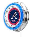 19" Atlanta Braves Neon Clock