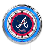 19" Atlanta Braves Neon Clock