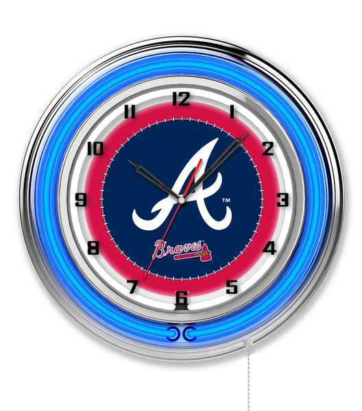 19" Atlanta Braves Neon Clock