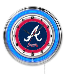 19" Atlanta Braves Officially Licensed Logo Neon Clock