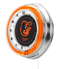 19" Baltimore Orioles Neon Clock