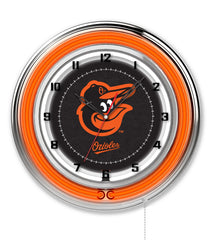 19" Baltimore Orioles Officially Licensed Logo Neon Clock