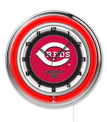 19" Cincinnati Reds Officially Licensed Logo Neon Clock