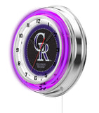 19" Colorado Rockies Neon Clock