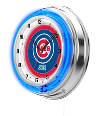 19" Chicago Cubs Neon Clock
