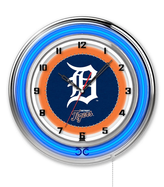 19" Detroit Tigers Neon Clock