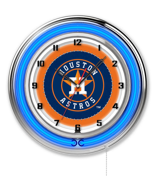 19" Houston Astros Neon Clock