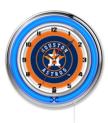 19" Houston Astros Officially Licensed Logo Neon Clock