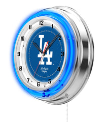 19" Los Angeles Dodgers Neon Clock