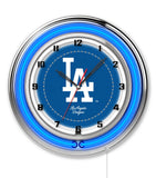 19" Los Angeles Dodgers Neon Clock