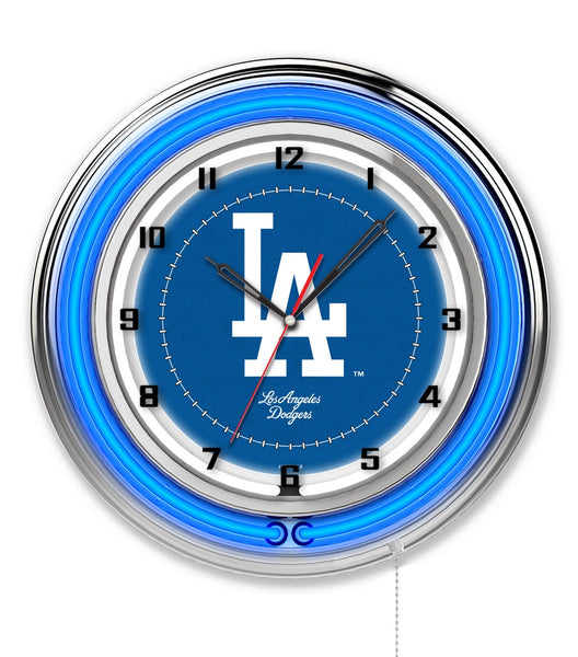 19" Los Angeles Dodgers Neon Clock