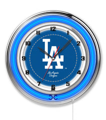 19" Los Angeles Dodgers Officially Licensed Logo Neon Clock