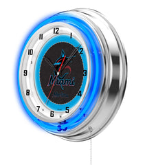 19" Miami Marlins Neon Clock