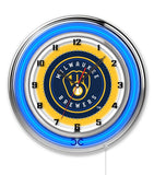 19" Milwaukee Brewers Neon Clock