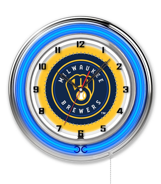 19" Milwaukee Brewers Neon Clock