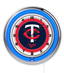 19" Minnesota Twins Officially Licensed Logo Neon Clock