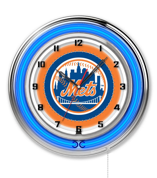 19" New York Mets Neon Clock