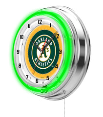 19" Oakland Athletics Neon Clock