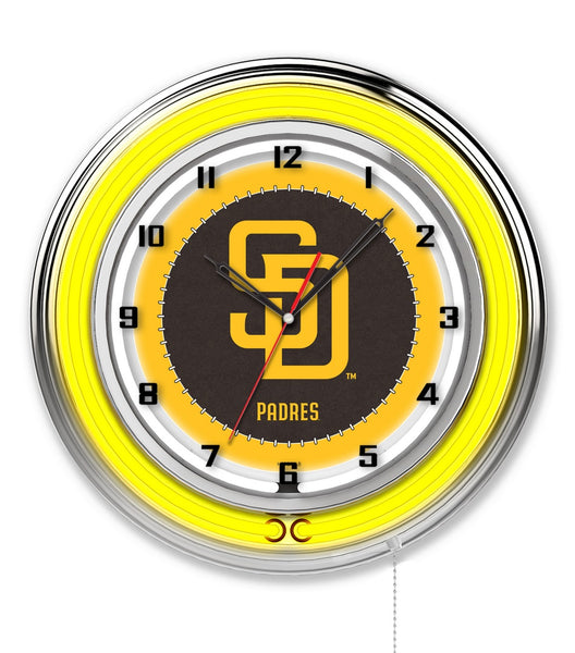 19" San Diego Padres Neon Clock