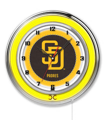 19" San Diego Padres Officially Licensed Logo Neon Clock