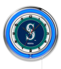19" Seattle Mariners Officially Licensed Logo Neon Clock