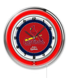 19" St. Louis Cardinals Neon Clock