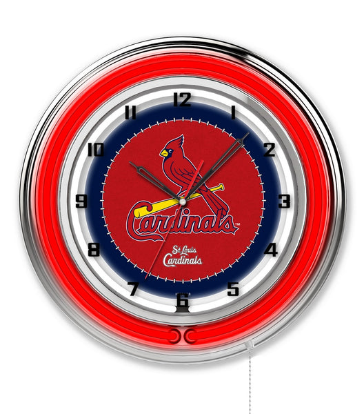 19" St. Louis Cardinals Neon Clock