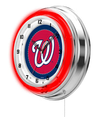19" Washington Nationals Neon Clock