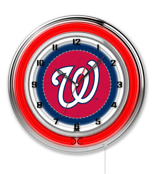 19" Washington Nationals Neon Clock