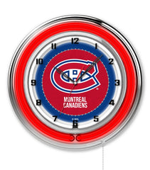 Montreal Canadians Officially Licensed Logo Neon Clock Wall Decor