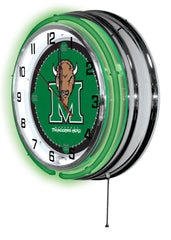 Marshall University Thundering Herd Officially Licensed Logo Holland Bar Stool Neon Clock Wall Decor