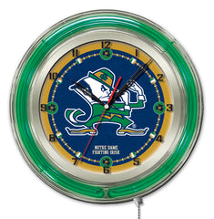 Notre Dame Fighting Irish Officially Licensed Logo Neon Clock Wall Decor