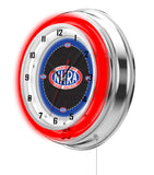 19" NHRA Drag Racing Neon Clock