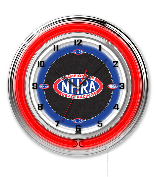 19" NHRA Drag Racing Neon Clock