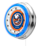 19" New York Islanders Neon Clock