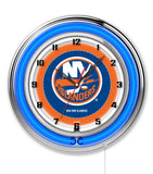19" New York Islanders Neon Clock