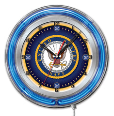 19" United States Navy Officially Licensed Logo Neon Clock