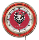 19" New Mexico Neon Clock | UNM Lobos Retro Neon Clock