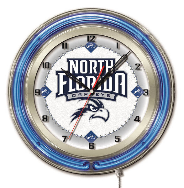 19" North Florida Ospreys Neon Clock