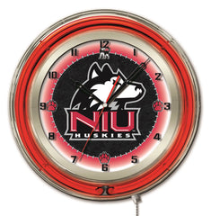 Northern Illinois University Huskies Officially Licensed Logo Neon Clock Wall Decor