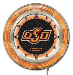 Oklahoma State University Cowboys Officially Licensed Logo Neon Clock Wall Decor