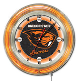 19" Oregon State Beavers Neon Clock