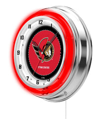 Ottawa Senators Officially Licensed Logo Neon Clock Wall Decor