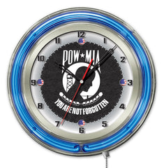 19" United States POW Officially Licensed Logo Neon Clock