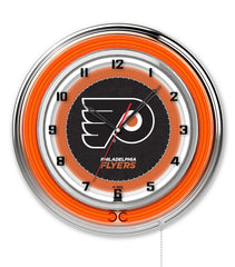 Philadelphia Flyers Officially Licensed Logo Neon Clock Wall Decor